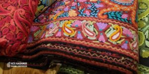 Pashmina shawl showcased in store
